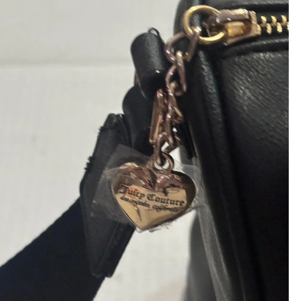 Juicy Couture Viral Black Rhinestone Logo Satchel Crossbody Bag new w/o tags